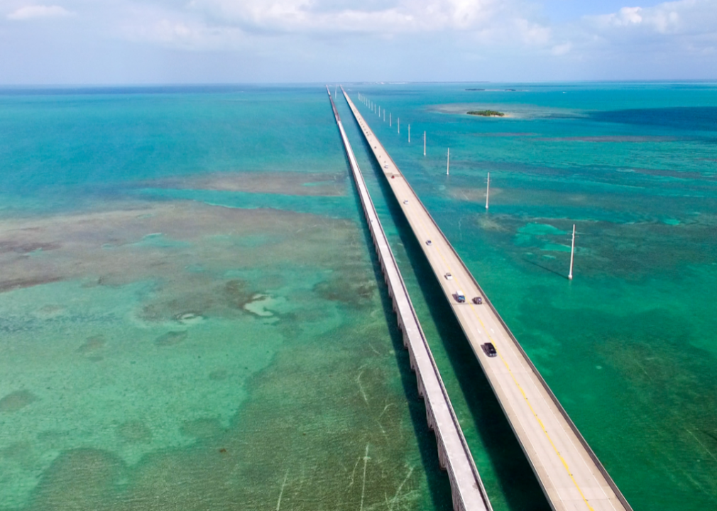 highway over ocean in florida